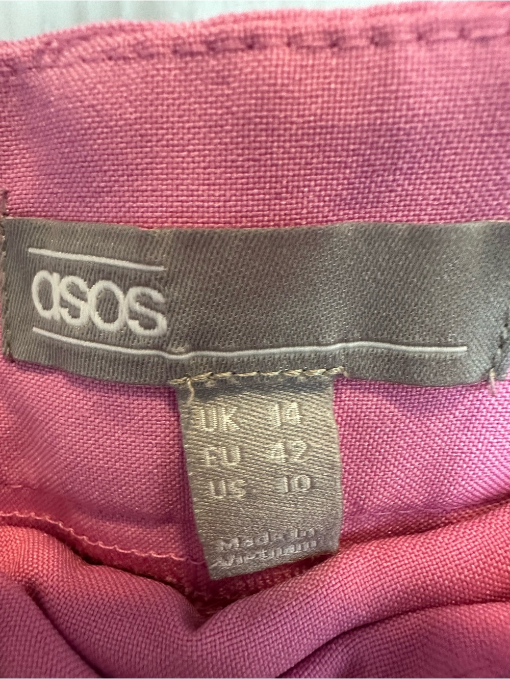 ASOS Pink Tailored Cropped Pants - Picture 3 of 4